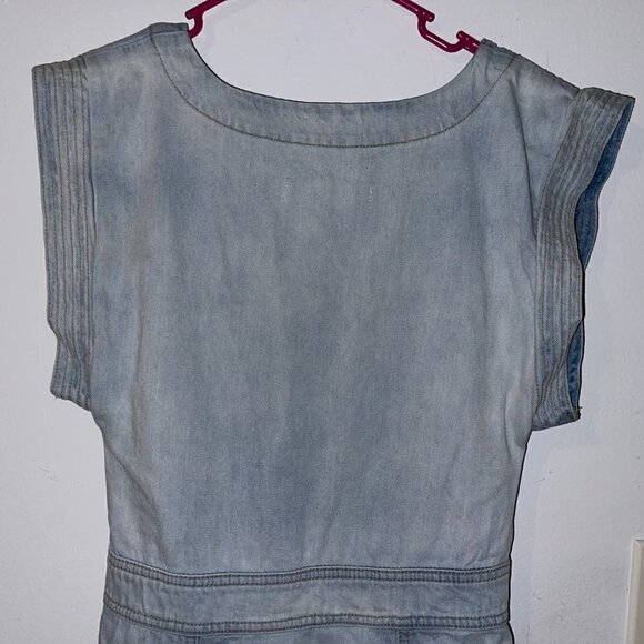 Happy X Nature By Kate Hudson Glide Dress In Cloud Wash Chambray Denim. Size 0. - Picture 4 of 6